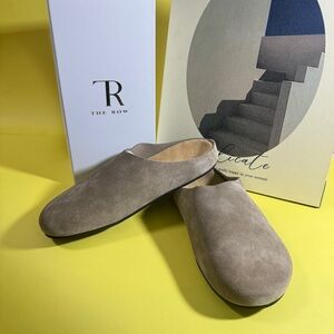 The Row Beige Suede Mules